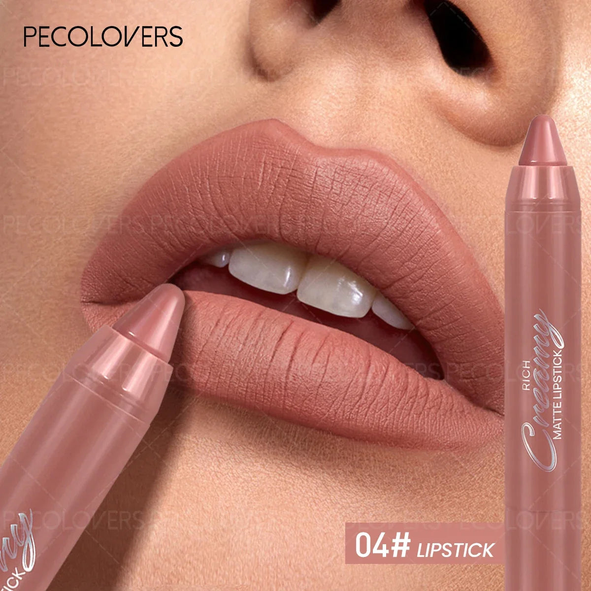 1 Pc Matte Lip Liner and Lipstick Pen, Smooth To Apply, Waterproof Long-lasting Non-sticky, Perfect Festival Gifts, Daily Makeup Quake 04