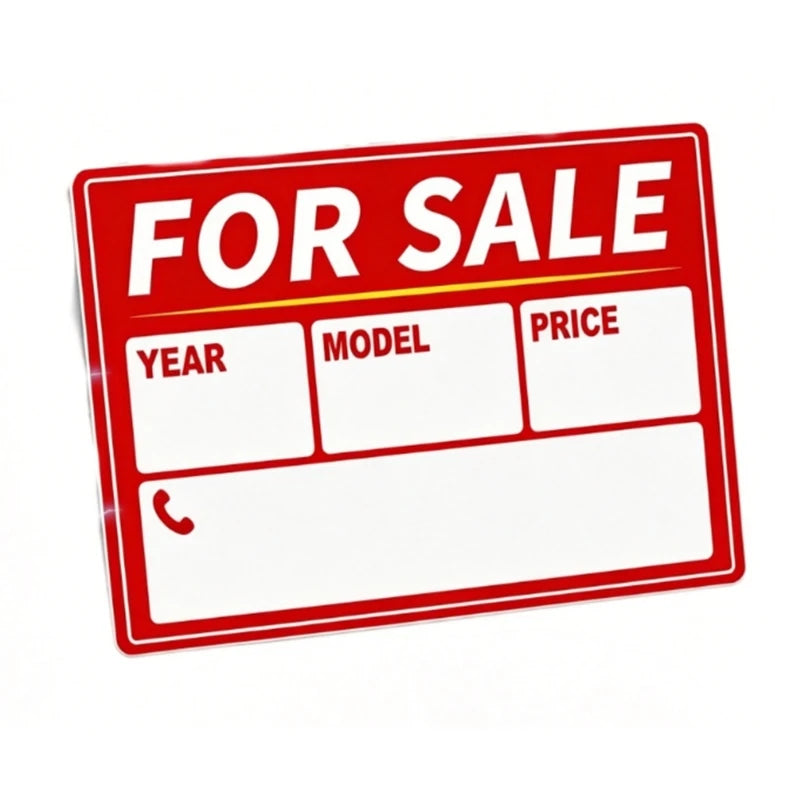 Writable Auto Sign with Year Model Price Phone Display Board H8WE Quake CN