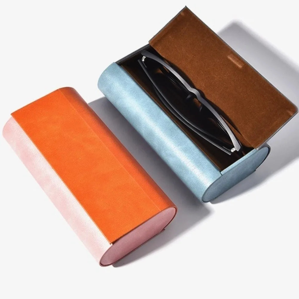 Fashion Double Layer Double Eyeglasses Case PU Leather Large Capacity Eyeglasses Holder Waterproof Sunglasses Box Women Quake