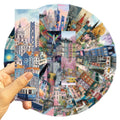 Illustrated Bookmarks Set with 30 Assorted City Scene Designs, Paper Page Markers for Books, Journals, Planner K1KF Quake CN
