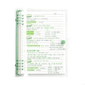 A 5 Loose-Leaf Lined Notebook Notepad with Refillable Rings Binding and Clear Cover for Class Note, Meetings and Study K1KF Quake Green CN
