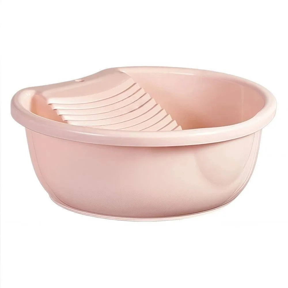 2IN1 Washboard Basin Thickened Plastic Underwear Cleaning Basin Convenient Non-Slip Laundry Tub For Hand Washing Clothes Quake Green