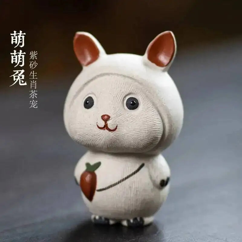 Tea Pet Zodiac Rabbit Tea Tray Hand-made Small Tea Play Ornaments Accessories Quake