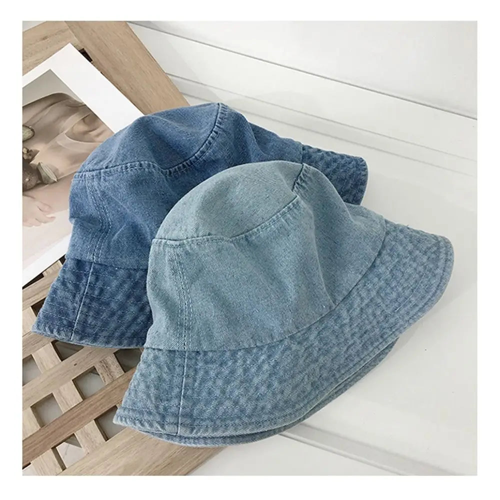 New Unisex Cotton Bucket Hats Solid Color Summer Sunscreen Panama Hat Multicolors Fabric Sunbonnet Quake