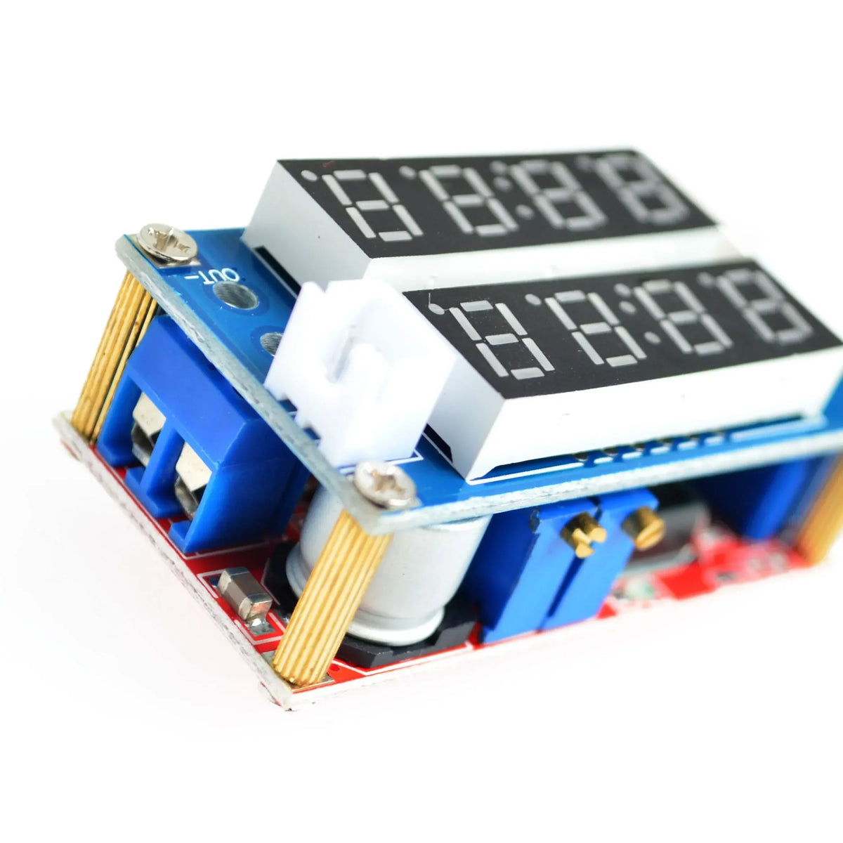 1PC 5A Adjustable Power CC/CV Step-down Charge Module LED Driver Voltmeter Ammeter Constant current constant voltage Quake