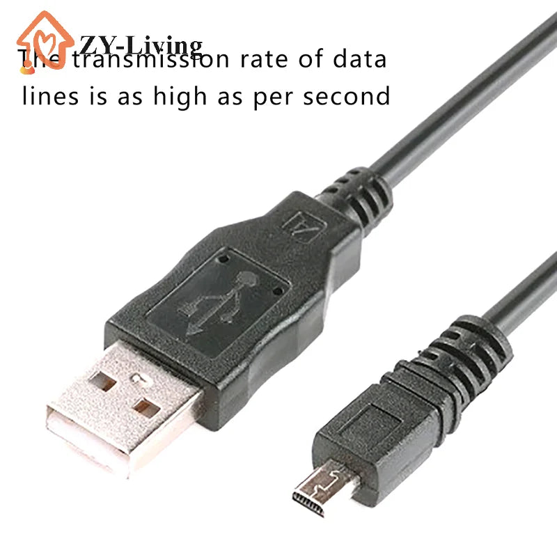 USB Data Cable Camera Data Pictures Video Sync Transfer Cables 8pin 150cm for Nikon Olympus Pentax Sanyo Quake