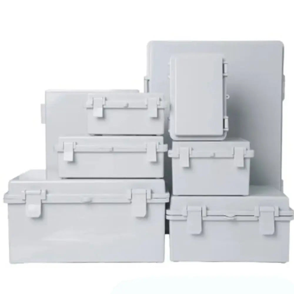 IP67 Electrical Junction Box Waterproof White Outdoor Sealed Switch Power Case Enclosure With Hasp Plastic Distribution Boxes Quake