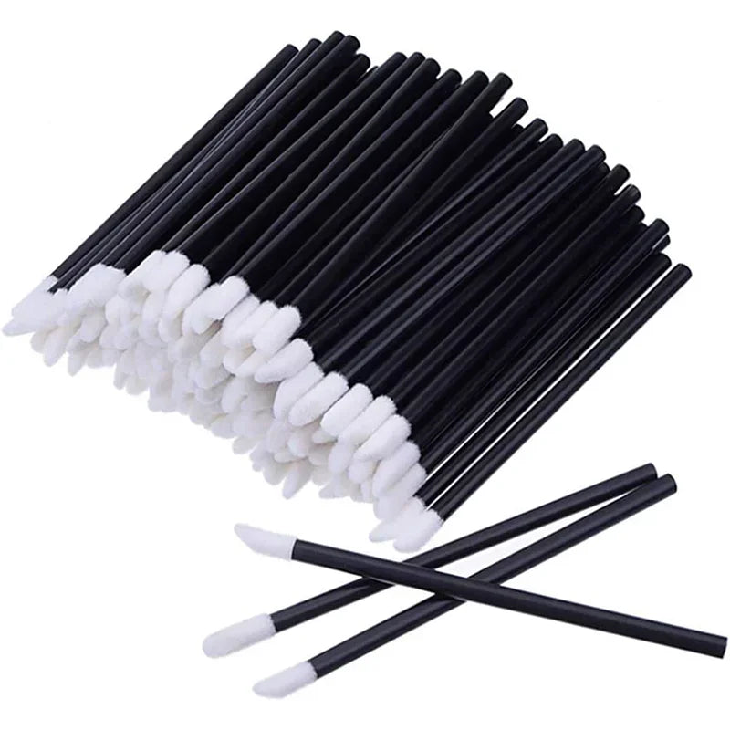 vvocci 50/100pcs Disposable Lip & Eyelash Mascara Applicator Wands- Professional Eye Makeup Brushes for Cosmetic Extension Tools Quake