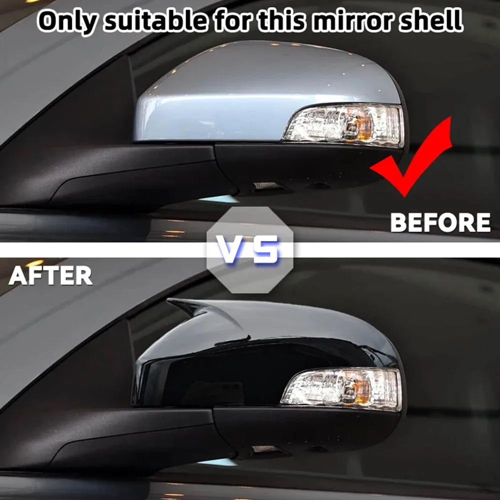 For VolVo C30 S40 S80 2009-2012 Car Sticker Rearview Side Mirror Cover Wing Cap Exterior Case Trim Accessories Vehicle Decor Quake