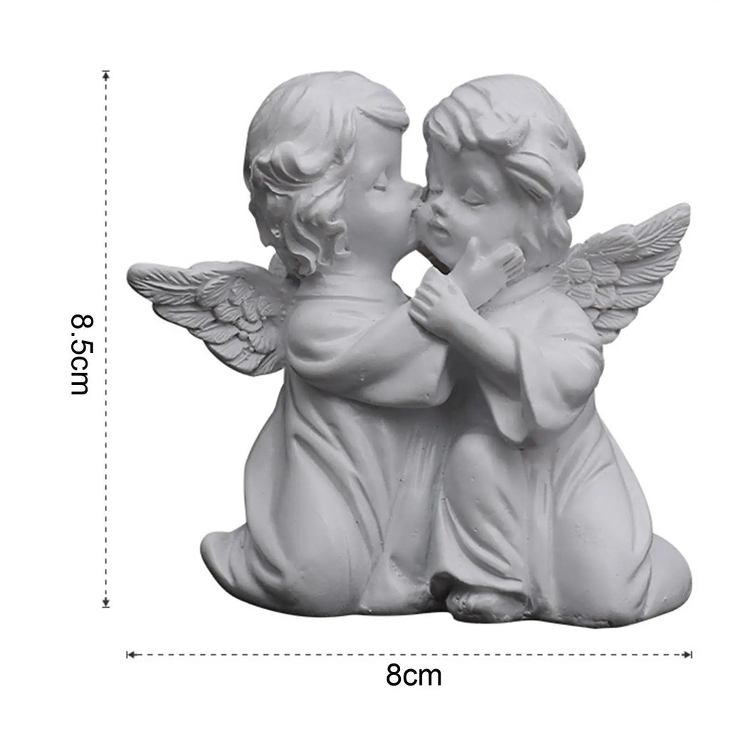 Modern Angel Candle Holder Statue Resin Cherub Shelf Sculpture for Office Ornaments and Decor Quake