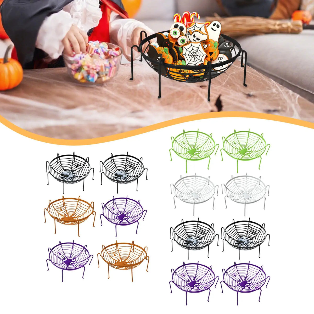 Candy Holder Bowl, Halloween Fruit Storage Bowl, Stand, Potato Basket, Halloween Quake