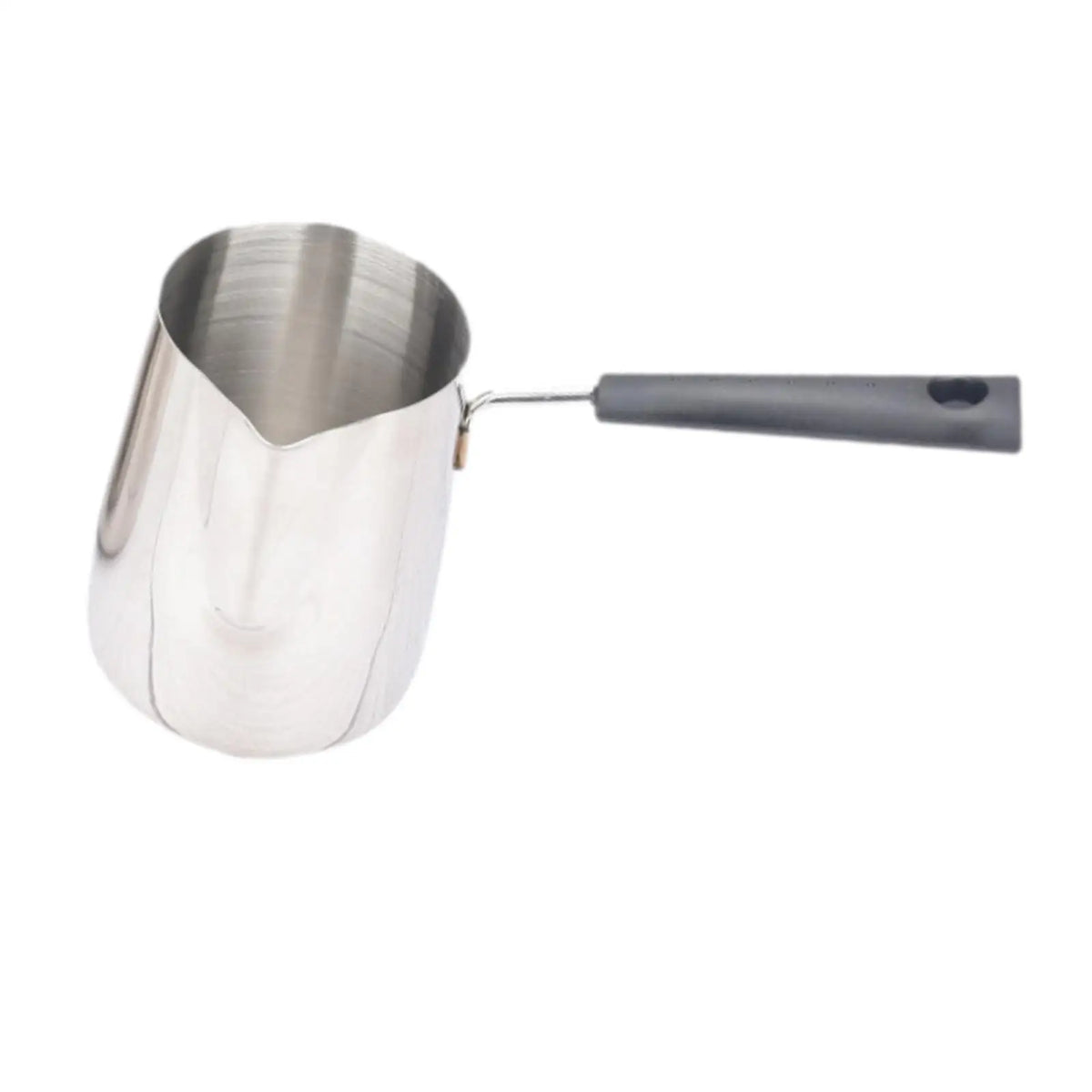 Metal Turkish Coffee Pot Long Handle Hot Chocolate Maker with Pour Spout Milk Warmer Butter Melting Pot Quake 350ml