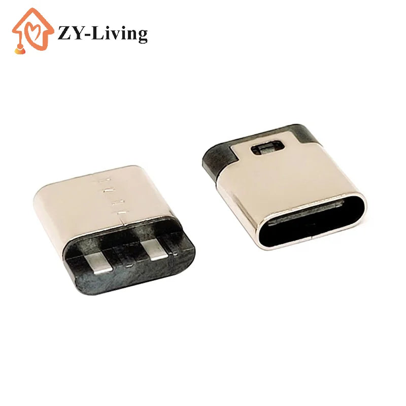 5/20Pcs Type-C 3.1 USB Jack 2Pin Welding Wire Female Connector Straight For Mobile Phone Charging Port Charging Socket Interface Quake