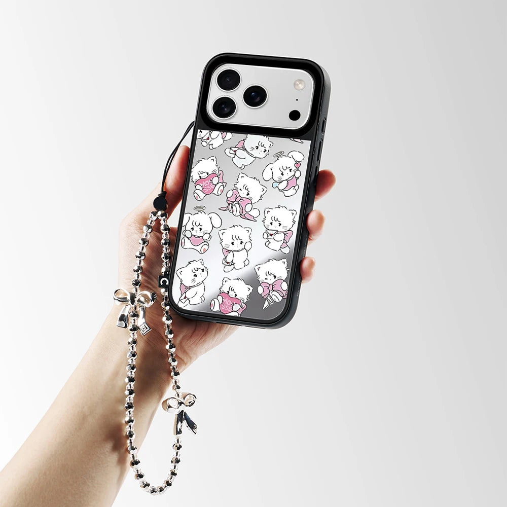 6090492 Mirror Surface Magnetic Phone Case Cover for IPhone 13 14 15 16 17 18 Pro Max Case Multicolor Quake