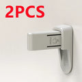 vvocci Home Universal ABS Protection Device for Children Easy to Install Anti-open Handle Locks Door Lever LockSafety Doors Lock Quake B157 Gray-2PCS