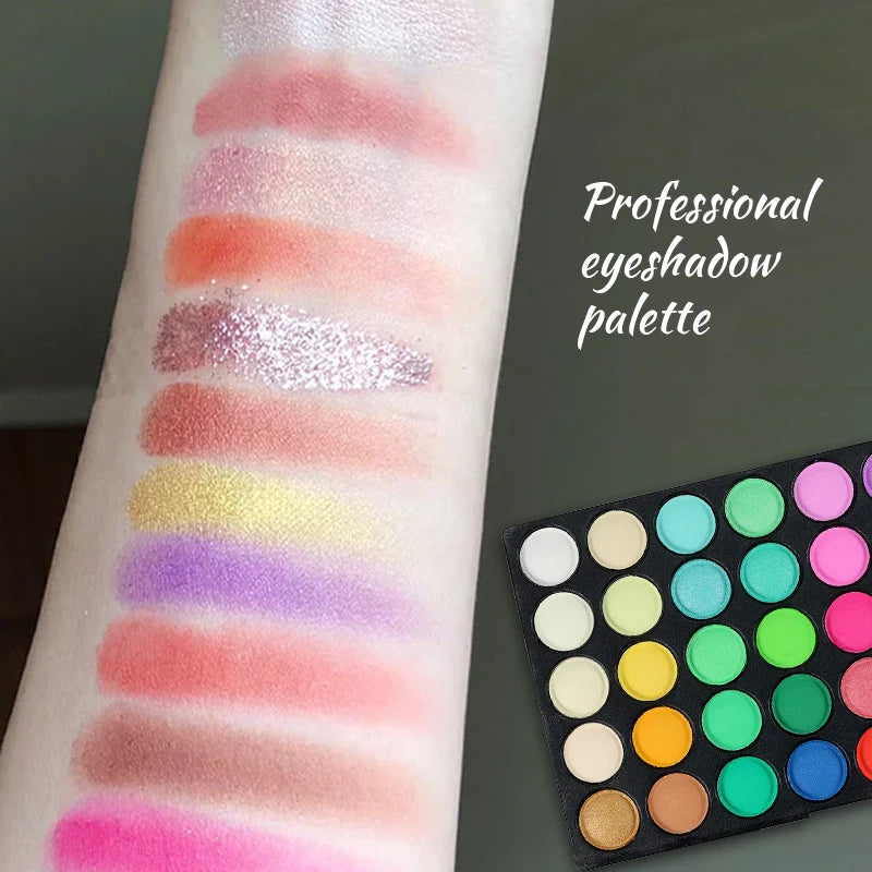 120 Colors Matte Shimmer Eyeshadow Palette Natural Waterproof Lasting Eye Shadow Makeup Set with 20 makeup brushes Cosmetics Kit Quake