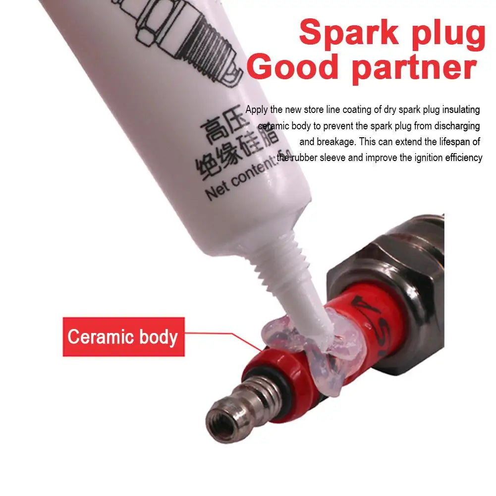 Car Spark Plug Insulating Grease High Voltage Insulating Ignition Coil Silicone Grease Temperature Corrosion Resistance Quake
