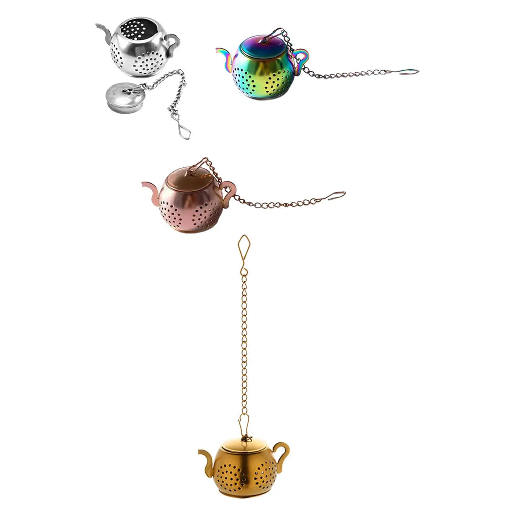 Tea Infuser Teapot Shape Sturdy Loose Tea Filters Lightweight Tea Ball Strainer Quake