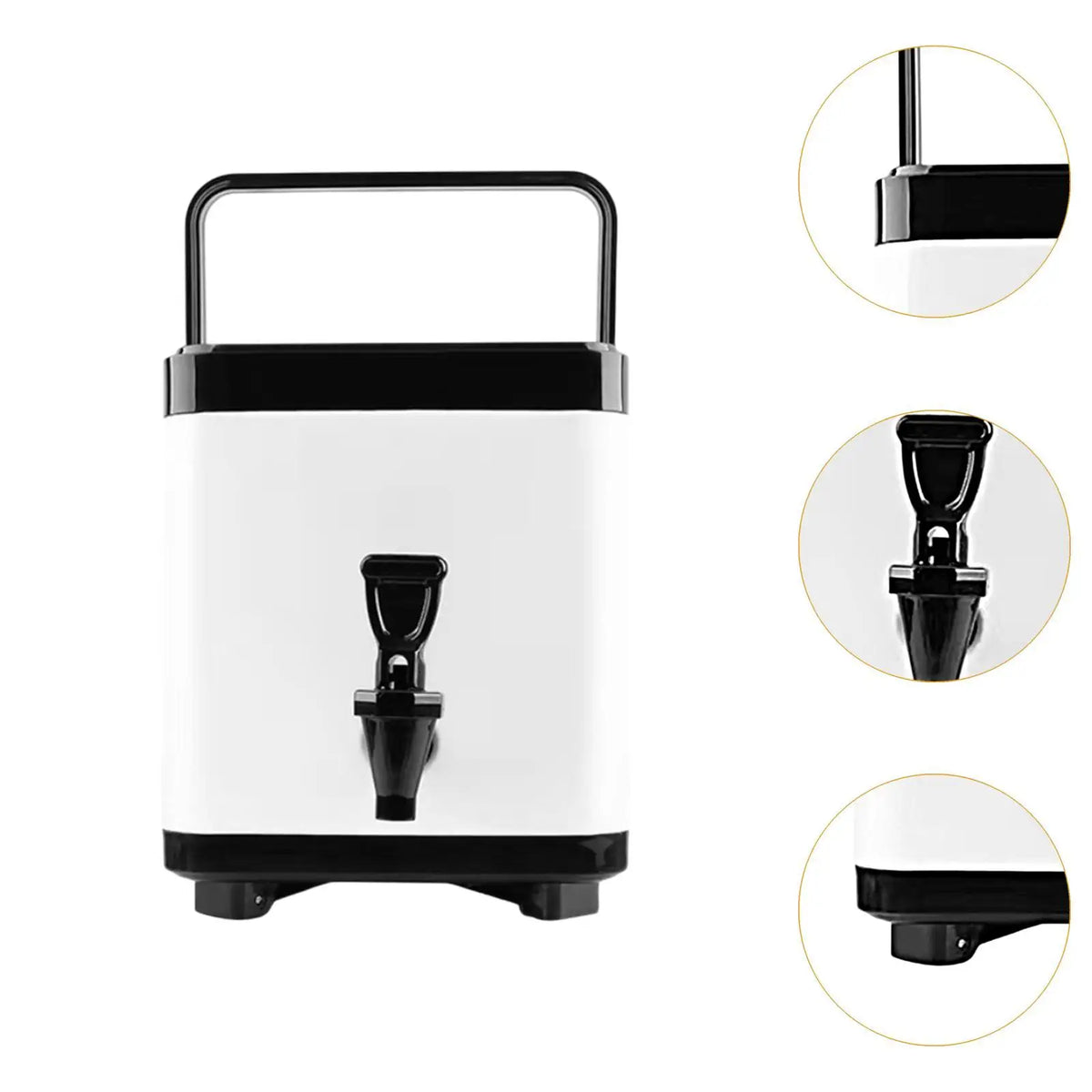 Milk Pail with Spigot Hot and Cold Beverage Dispenser Insulation Barrel Coffee Bean Juice for Soup Coffee Water Drinks Porridge Quake