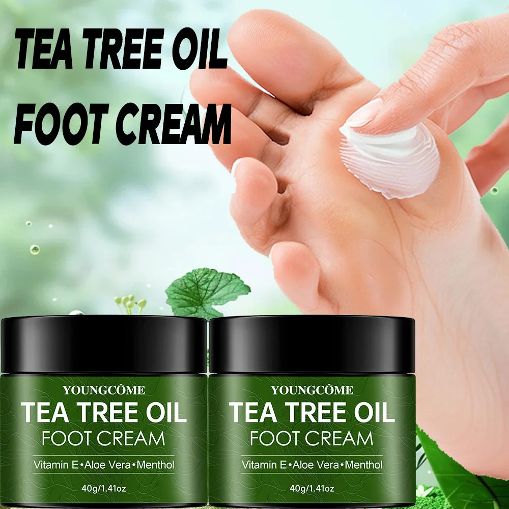 Tea Tree Oil Foot Cream Improves Skin Roughness Softens Cracked Feet Exfoliating Foot Care Solution Moisturization Quake