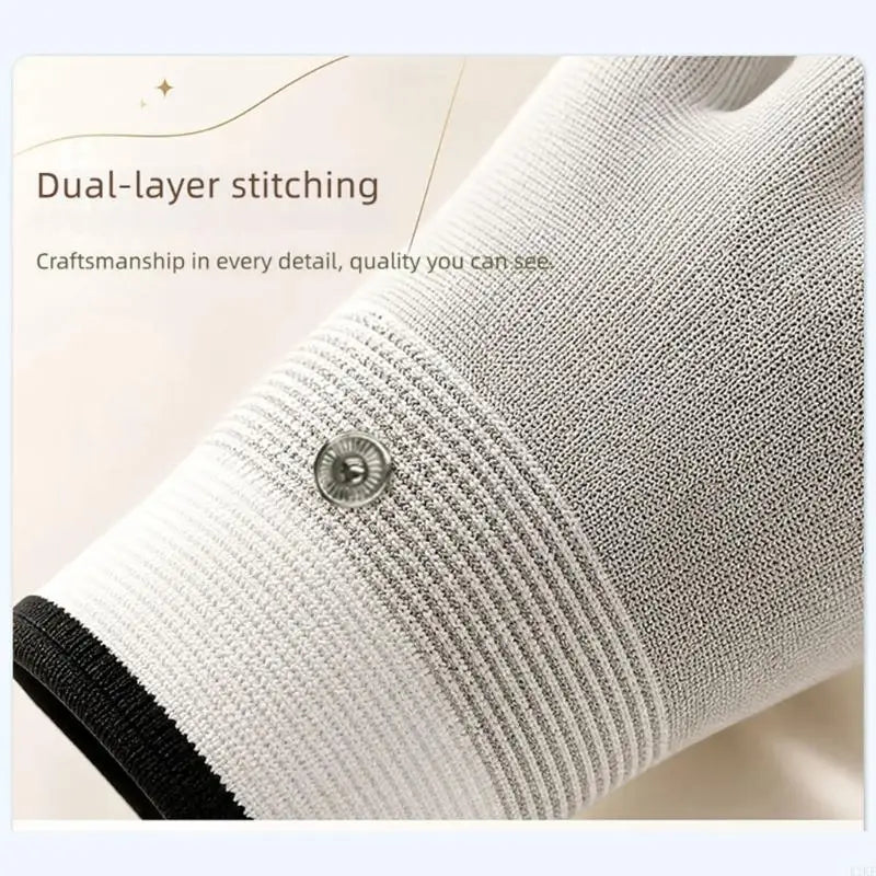 Microcurrent Beauty Gloves with Silver Fiber Fabric, Full Finger Gray Massage Glove Pair for Spa Staff and Home Beauty K1KF Quake