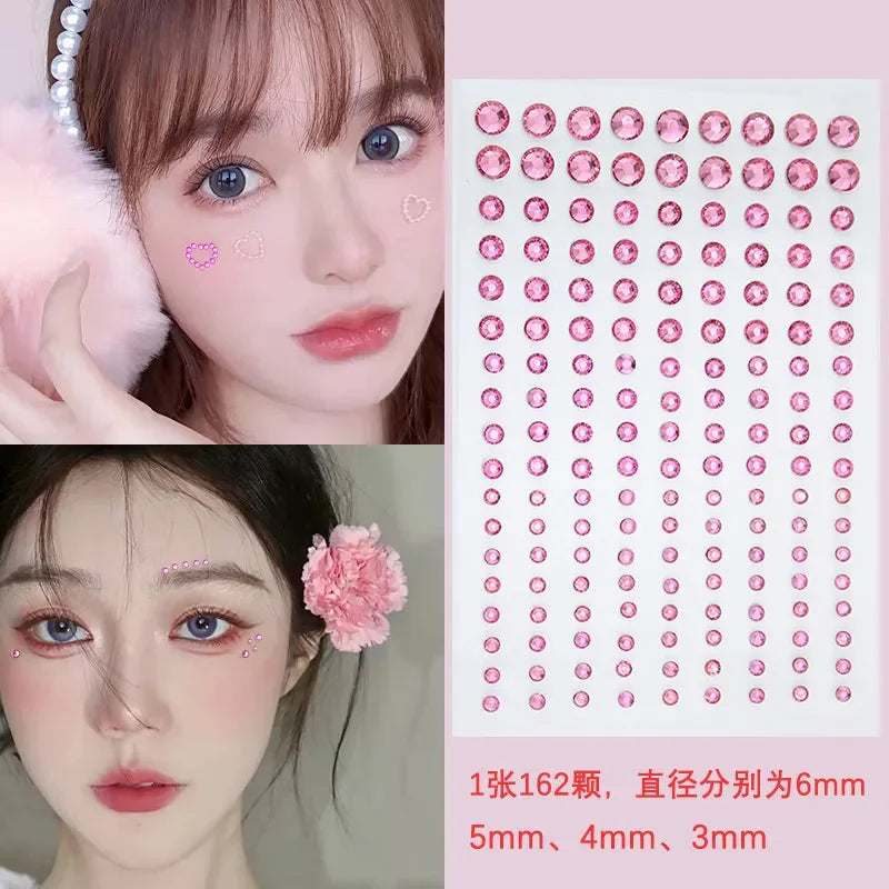 Teardrop Rhinestone Face Stickers – Glam DIY Party Gems
