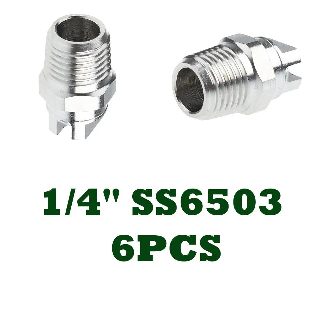 6x 1/ Pressure Washer Spray Fan Nozzle Fan5Deg Stainless Steel Quake