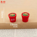 20Pcs Miniature Dollhouse Drinks Simulation Christmas Coffee Cup Model Toys DIY Fake Food For Dollhouse Jewelry Making Accessory Quake red
