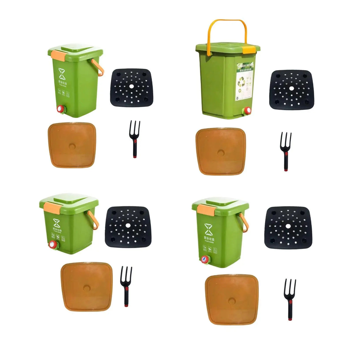 Kitchen Waste Compost Bucket Garbage Can Stronger Load Bearing Multifunction Quake
