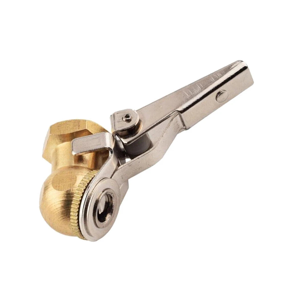 Tire Inflator Valve Connector 1/4 Inch NPT Female Thread Hose Barb Clip-On Chuck For Car Tyre Inflation With Heavy Duty Spring Quake