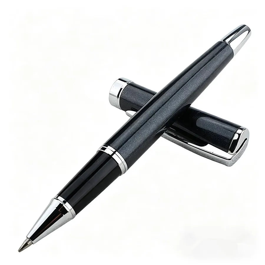 Metal Wood Grain Rollerball Pen Business Office Signature Pen 0.7mm Black Ink Gel Pen School Supplies Gift Quake 589-1