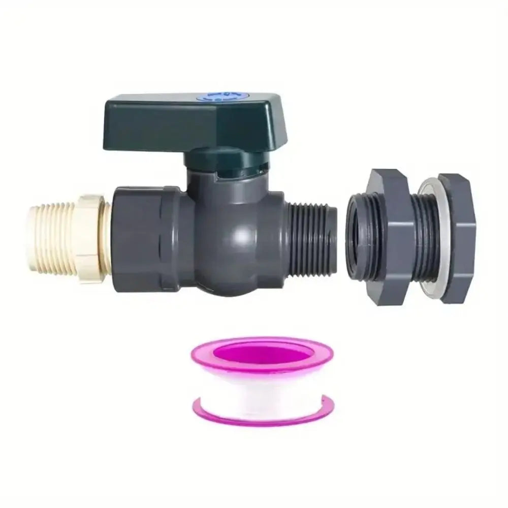 Durable PVC Rain Barrel Diverter Kit 3/4 Inch With Inner Connection Water Barrel Spigot Kit Fitting Adapter Quake 01