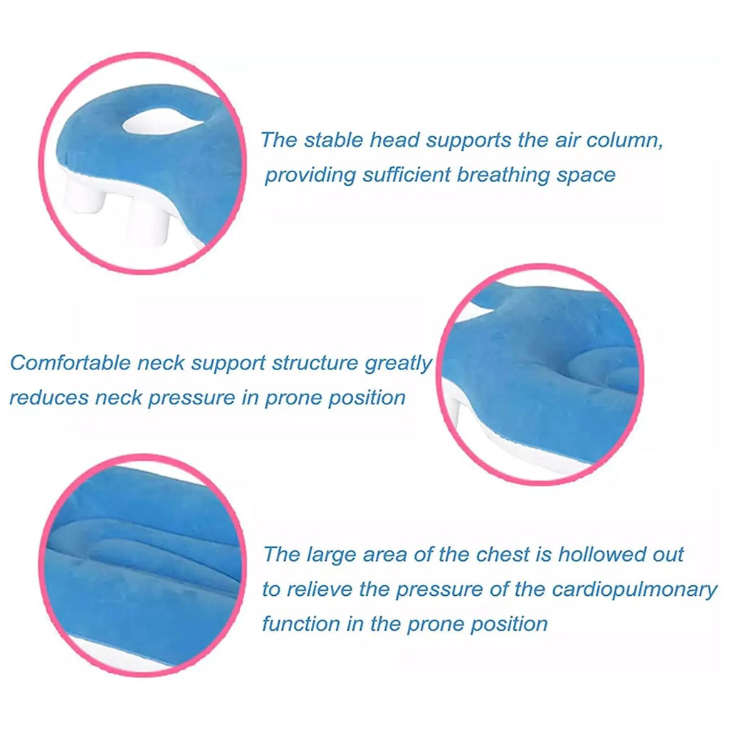 Face Down Pillow After Eye Surgery, Inflatable Retina Lying Pillow Prone Pillow Face Down Sleep Vitrectomy Macular Hole Recovery Quake