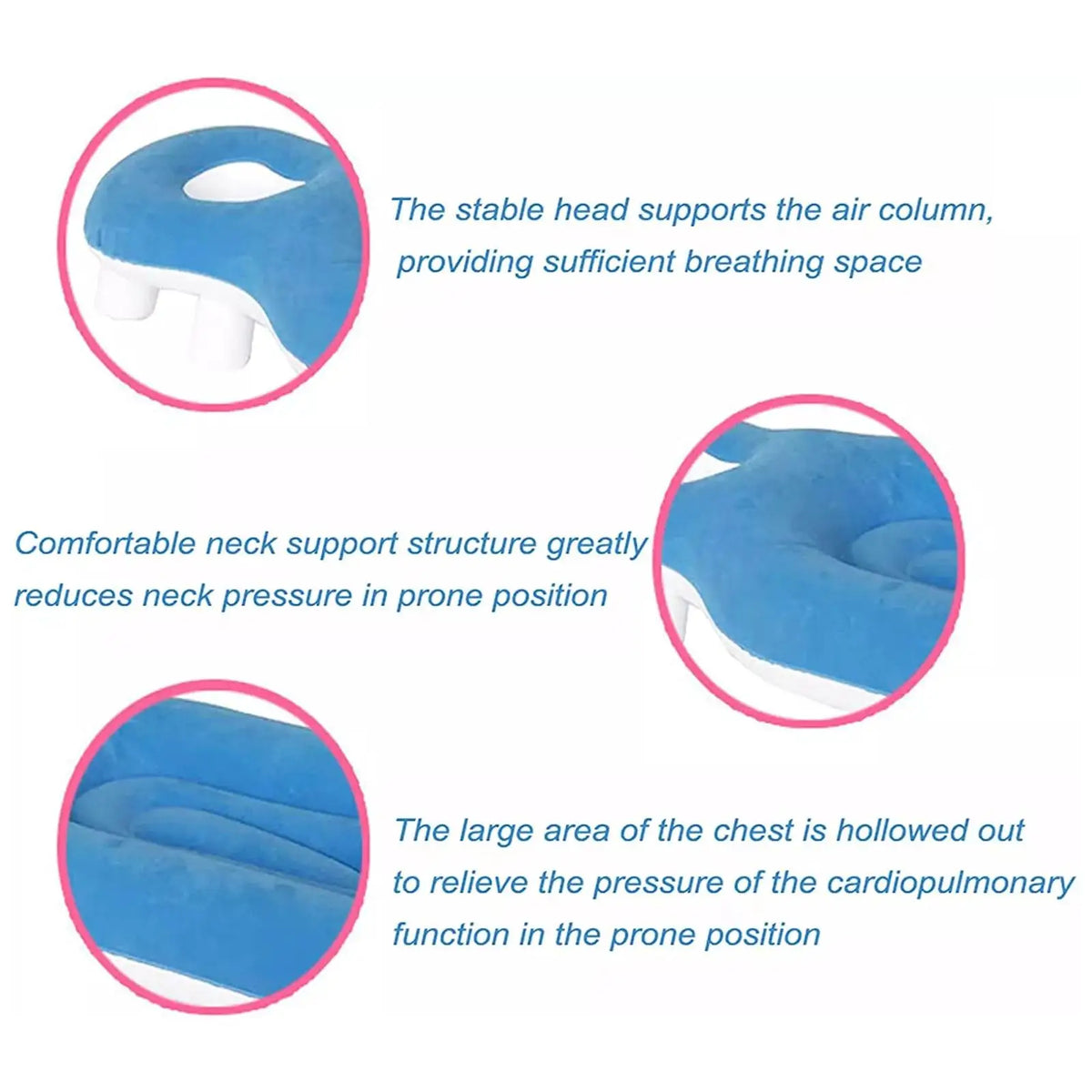 Face Down Pillow After Eye Surgery, Inflatable Retina Lying Pillow Prone Pillow Face Down Sleep Vitrectomy Macular Hole Recovery Quake