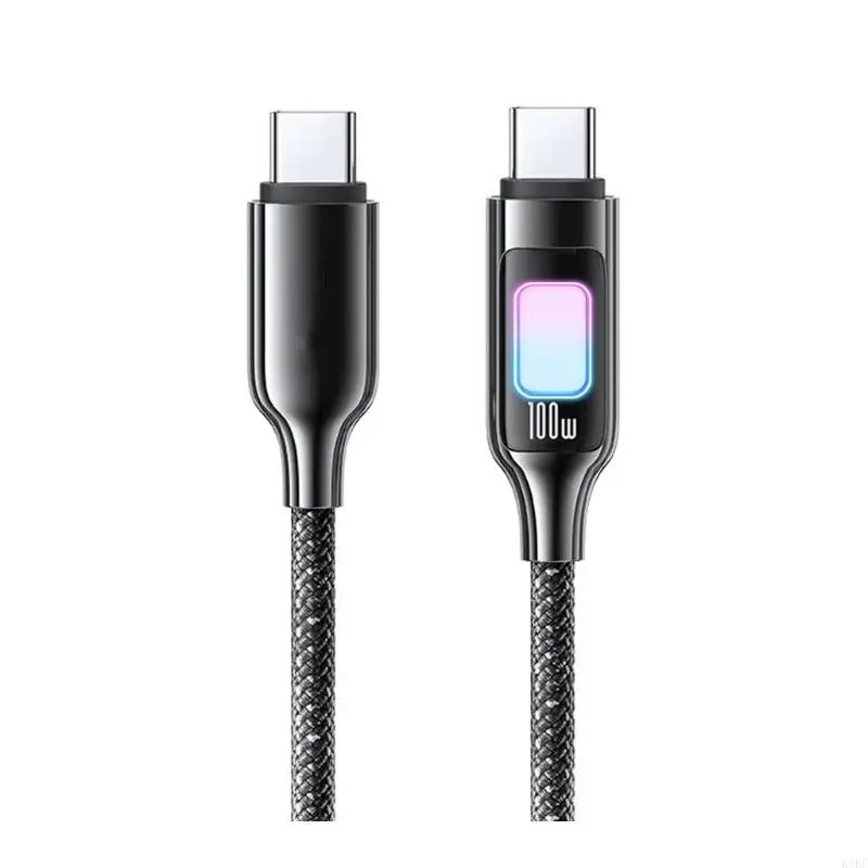 Type C to USB C Cable Fast Charging Quick Charging Cord Nylon Braided Cable for Phone Tablet Laptop Accessories K1KF Quake Gunmetal CN