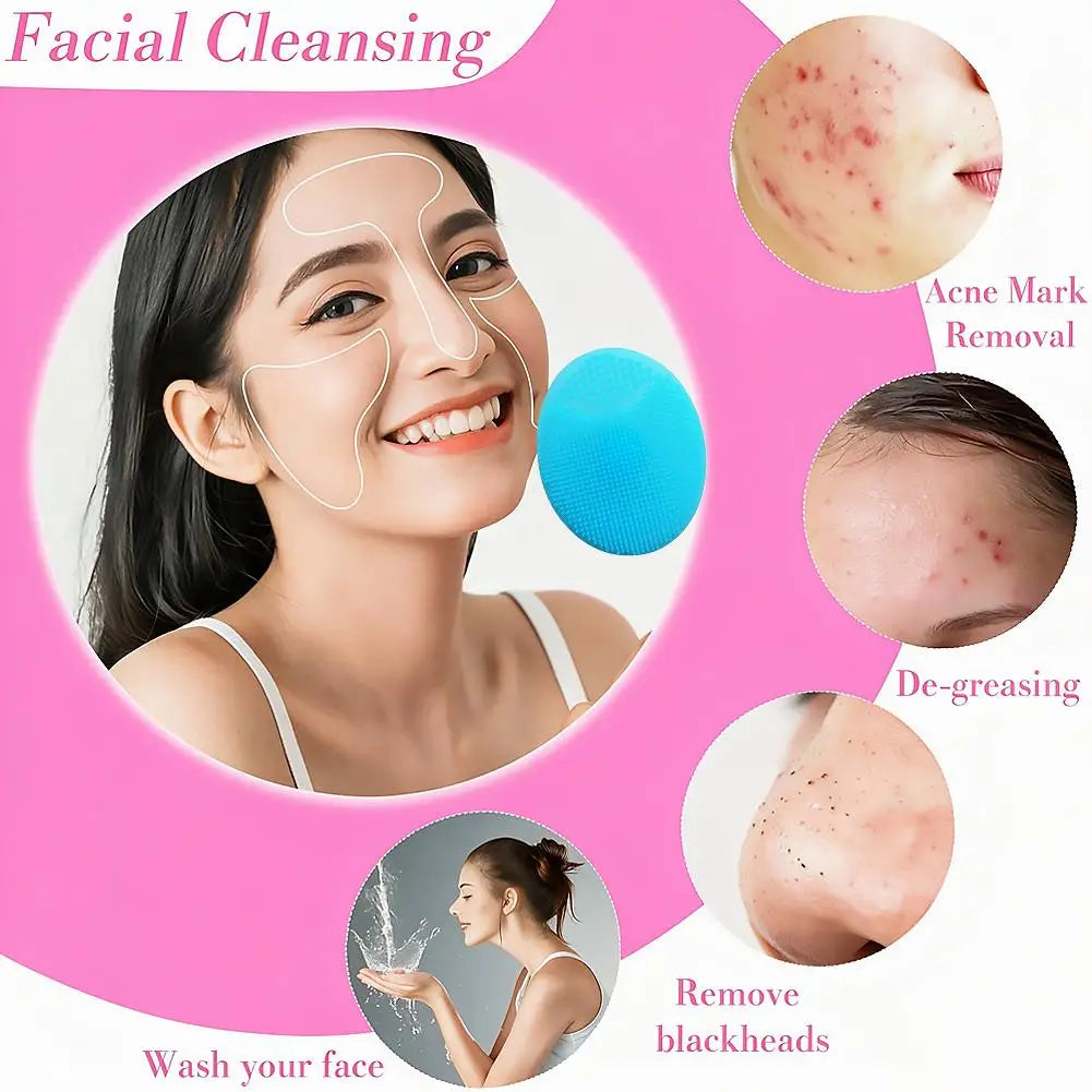 Silicone Cleaning Brush Gel Washing Pad Exfoliating Blackhead Remover Facial Deep Cleansing Face Care Brushes Baby Bath Massager Quake