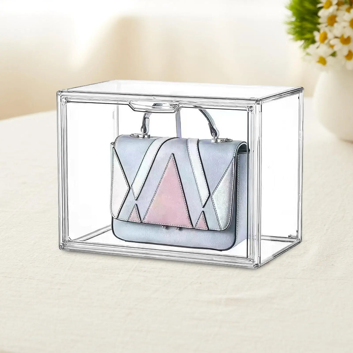 Storage Bin Organizer Versatile Gifts See through Organizing Solution with Lids Quake Default Title