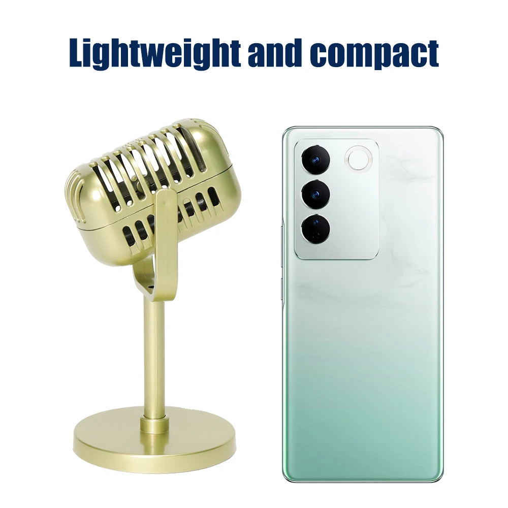Retro Microphone Prop Classic Plastic Microphone Party Favors Live Performance Home Decoration Ornaments Quake