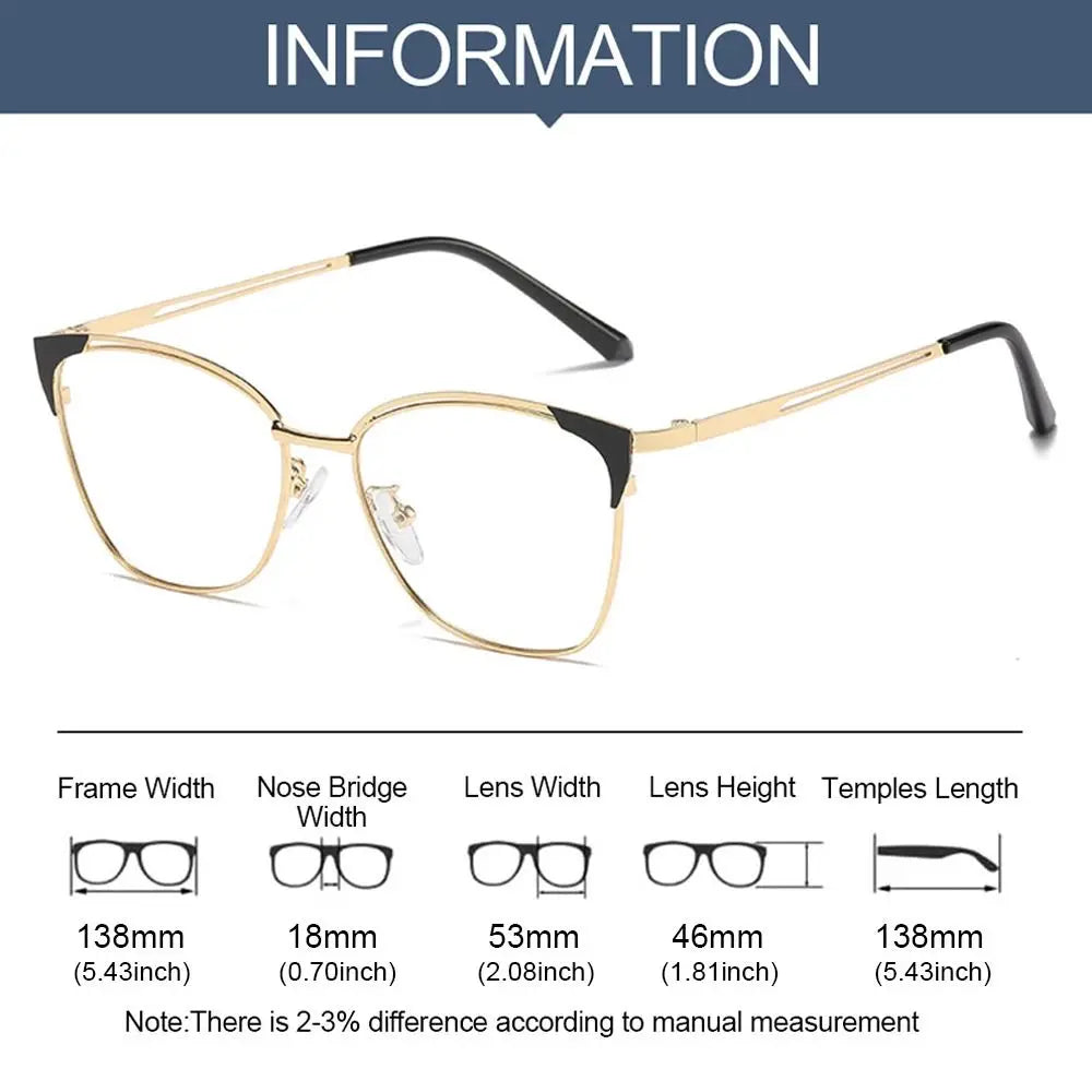 Trendy Office Anti Blue Light Glasses Women Fashion Retro Cat Eye Optical Eyeglasses Blue Rays Blocking Eye Protection Eyewear Quake