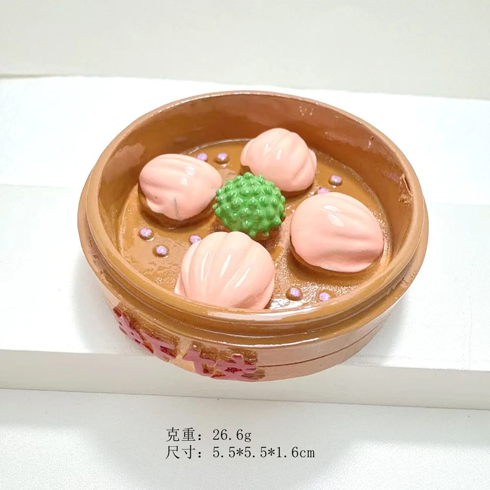 5Pcs Large Miniature Sweet Cake Dessert Noodle Resin Cabochon Fake Food for Decor Making Accessories DIY Dollhouse Kichen Play Quake No.4