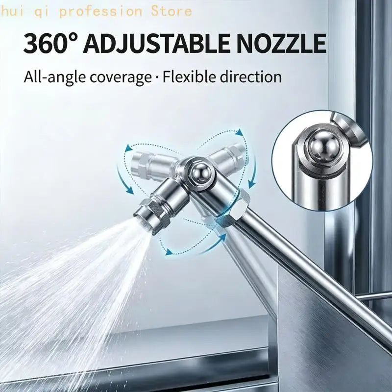 Pressure Washer Cleaning Attachment with Rotating Nozzle for Tight Spaces H8WE Quake