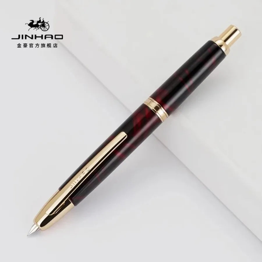 High Quality JINHAO 10 Fountain Pen EF/F Nib Stationery Office School Supplies Clicking Pen Quake 10-13 F 0.5MM