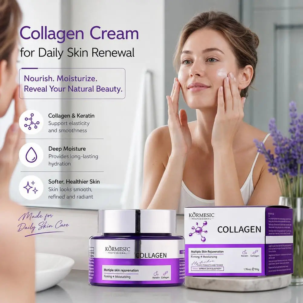 Collagen Facial Cream | Firming & Moisturizing Face Moisturizer for Skin Daily Hydration Care Quake