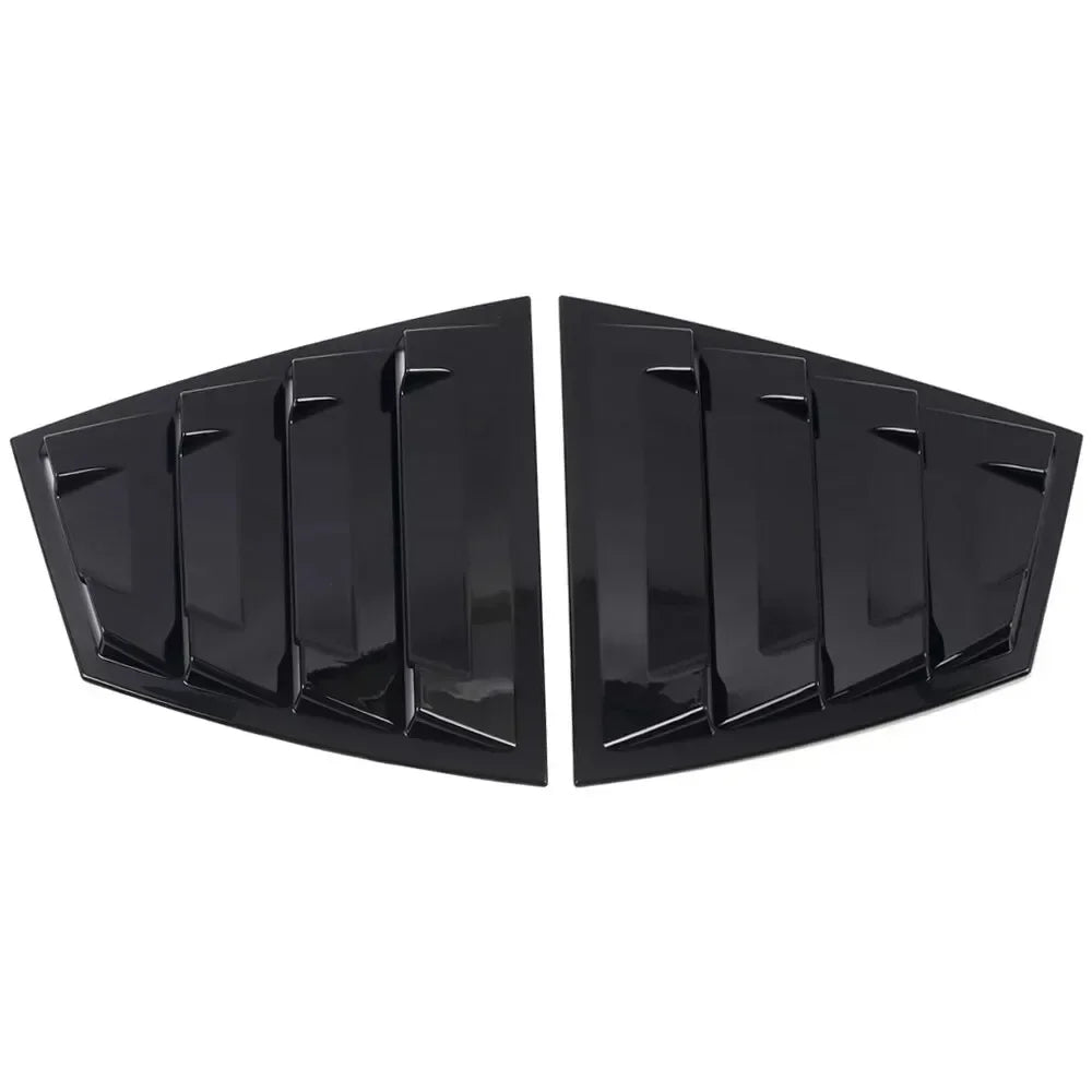 For Subaru WRX STi 2015-2021 Car Rear Louver Window Side Shutter Cover Trim Sticker Vent Scoop ABS Carbon Fiber Accessories ABS Quake Gloss Black