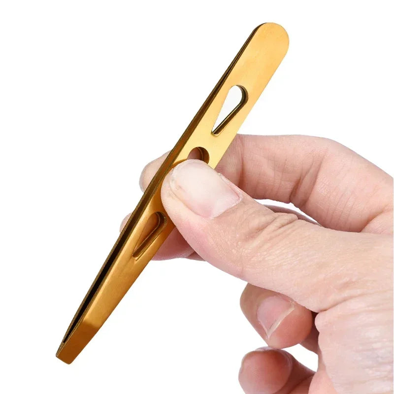 Professional 4-Pc Stainless Steel Eyebrow Tweezer Set – Precision Tweezers for Facial Hair, Splinters & Ingrown Hair Removal Quake