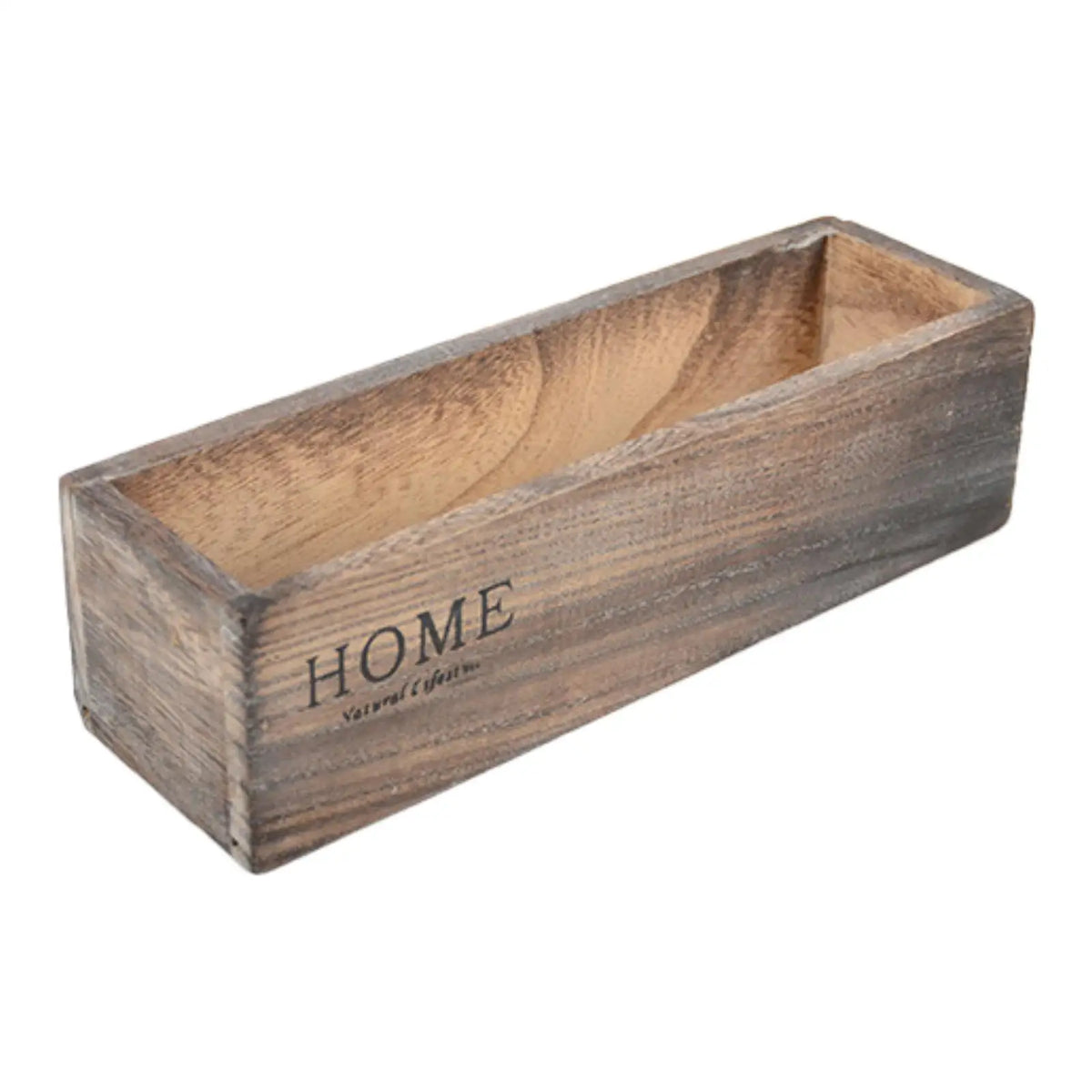 Wooden Planter Box Tabletop Table Centerpiece Vintage Home Decor Rustic Multifunctional Storage Tray Micro Landscape Flowerpot Quake Carbonized Color