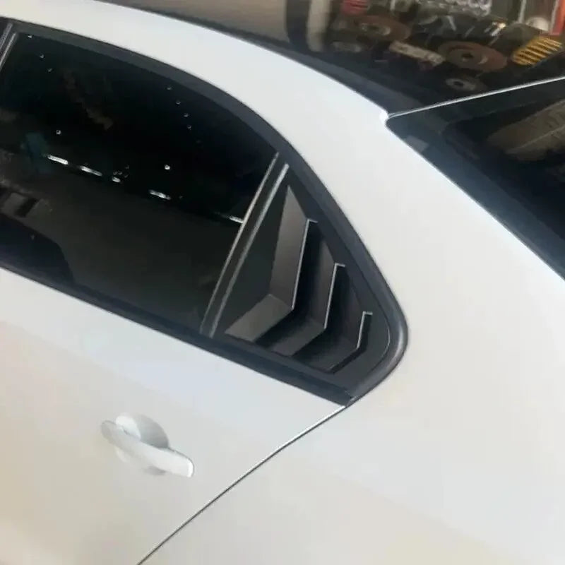 For Volkswagen Jetta MK6 2012-2018 Car Rear Louver Window Side Shutter Cover Trim Sticker Vent Scoop Carbon Fiber Accessories Quake