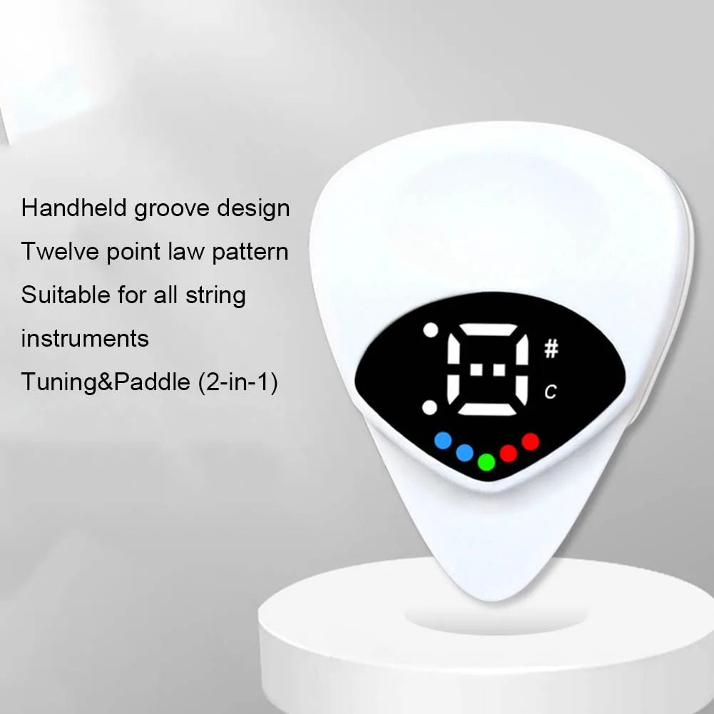 2-in-1 Guitar Picks Tuner Tunning For Acoustic Electric Guitar Bass Mandolin Muscial Instrument Accessories Guitar Tuner Quake