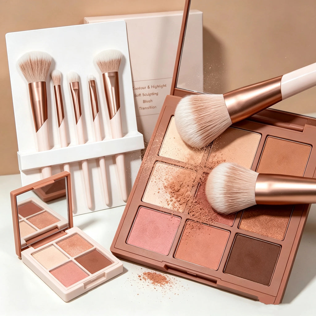 5-piece luxury makeup brush gift set: versatile and elegant beauty tools, an ideal gift for women Quake