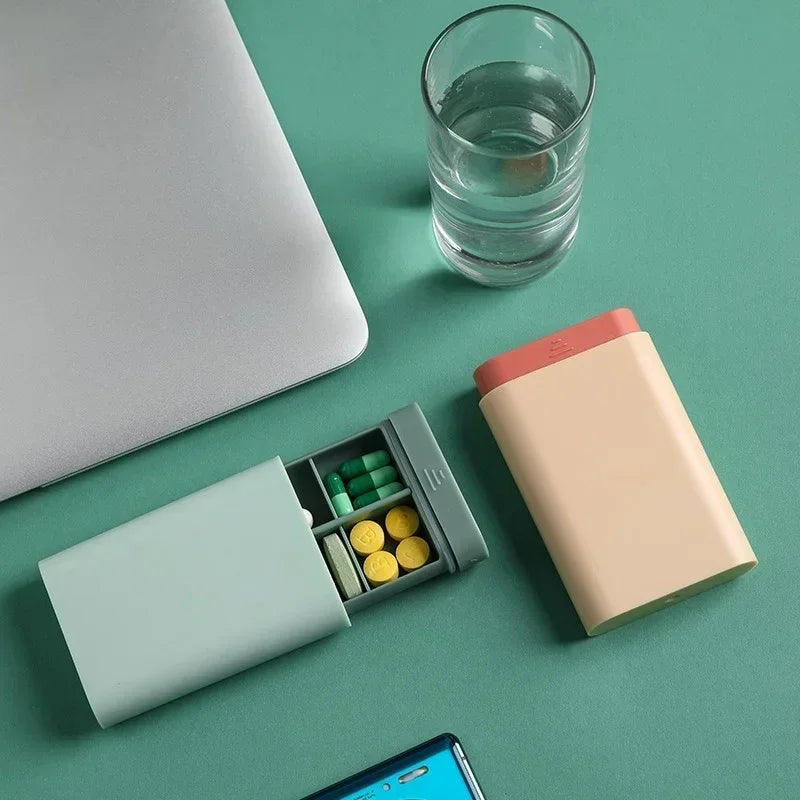 Tablet 7 Days 6 Grids Medicine Fish Oils Small Mini Portable Travel Vitamin Box Pill Cases Container Organizer Storage Quake